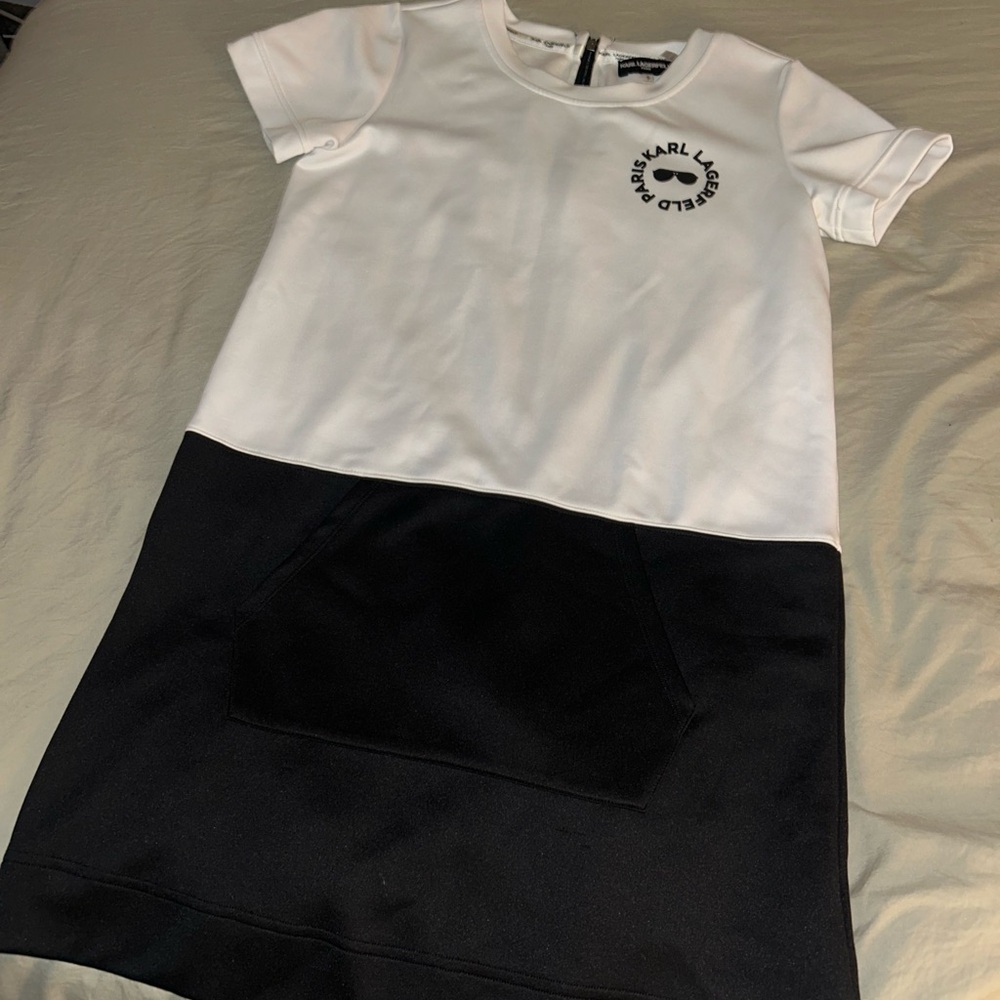 Karl Lagerfeld Kids Two-Tone Black and White Dress
